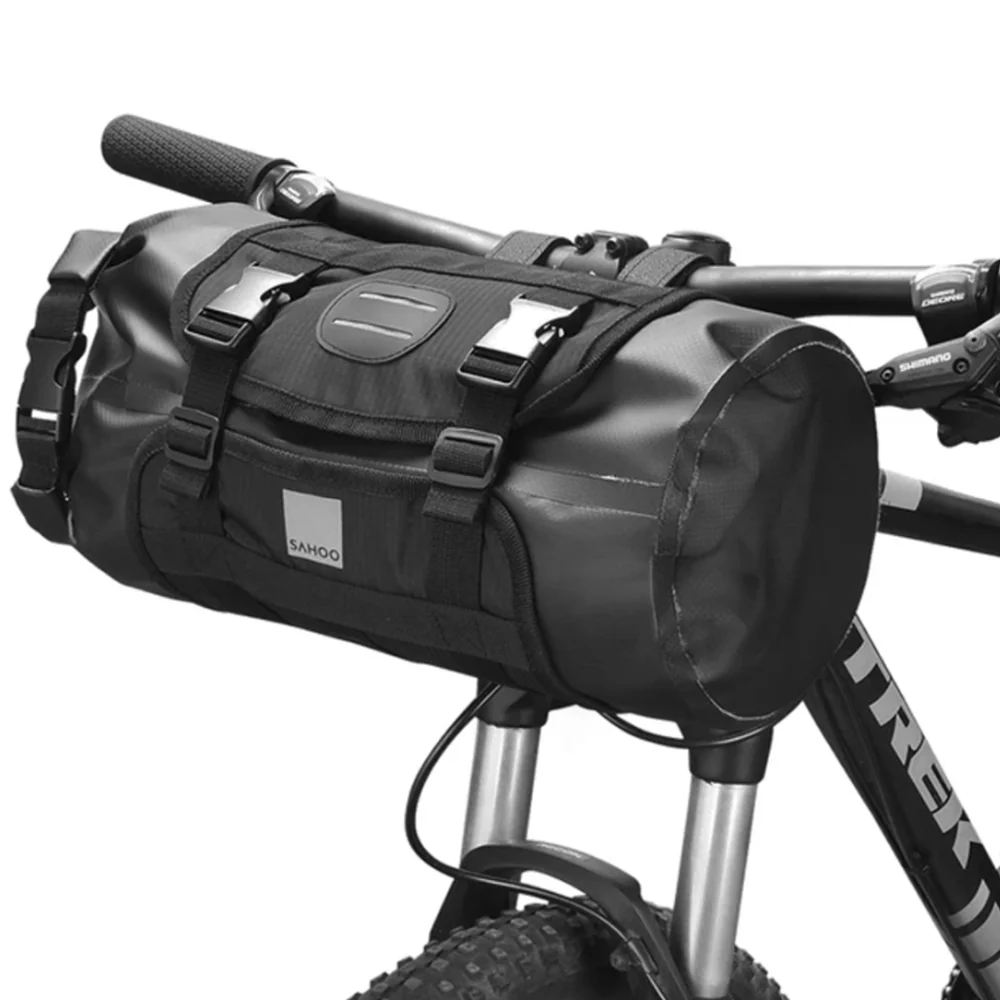 SAHOO Waterproof Handlebar Bag – Roll-Top Design – 3–7L (40x15cm)