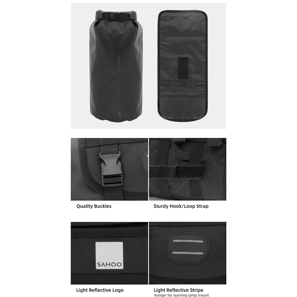 SAHOO Waterproof Handlebar Bag – Roll-Top Design – 3–7L (40x15cm) - Image 4