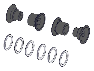 Superior Frame Pivot and Washer Set MY23-SUE03